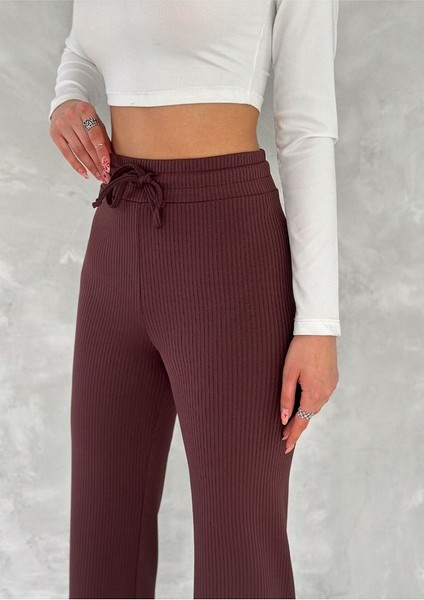 Fitilli Günlük Comfortable Pantolon-Eşofman-Içi Şardonlu