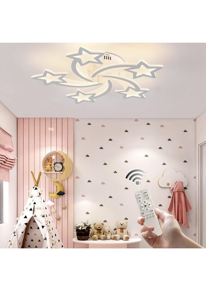 Qcyuui Kısılabilir LED Tavan Lambası 60W Modern Akrilik