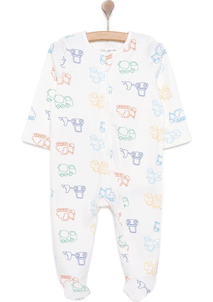 Yenidoğan Erkek Patikli Tulum Erkek Bebek