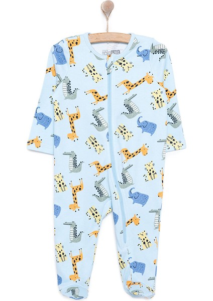 Yenidoğan Erkek Patikli Tulum Erkek Bebek