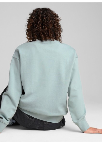 69089867 Ess Elevated Comfort Crew Nane Yuvarlak Yaka Regular Fit Düz Kadın Sweatshırt fiyatları