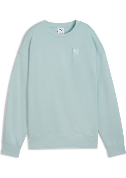 69089867 Ess Elevated Comfort Crew Nane Yuvarlak Yaka Regular Fit Düz Kadın Sweatshırt fırsatları