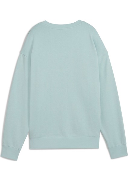 69089867 Ess Elevated Comfort Crew Nane Yuvarlak Yaka Regular Fit Düz Kadın Sweatshırt indirimleri