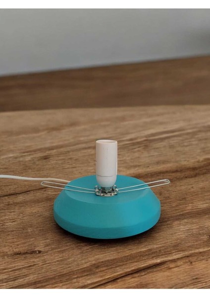 Su Kabağı Lamba Altlığı 15 cm Çapında Mavi Renk