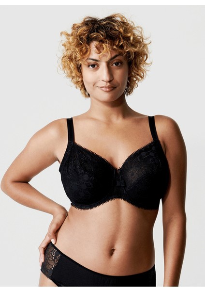 Siyah Balenli Sütyen C15F10