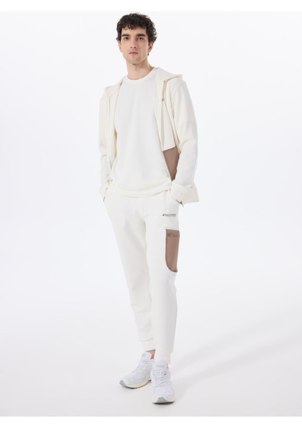 D5SM-EA3594 Kırık Beyaz Relaxed Düz Erkek Eşofman Altı