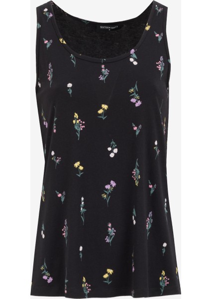 Bisiklet Yaka Siyah Pijama Üst 403SIX-1113-044