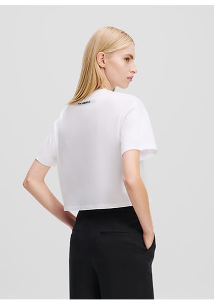 Bisiklet Yaka Düz Beyaz Kadın T-Shirt A1W17074 fırsatları