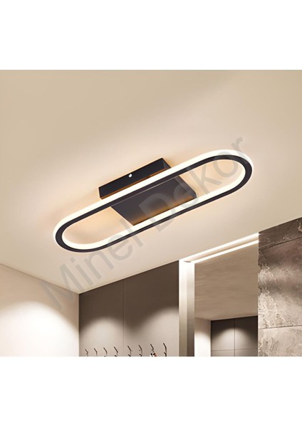Modern oval LED plafonyer, şık ve enerji tasarruflu koridor aydınlatması