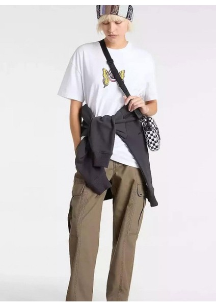 VN000NXCWHT1-ETHEREAL Os Ss Beyaz Yuvarlak Yaka Normal Düz Kadın T-Shirt fiyatları