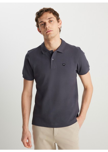 Antrasit Erkek Polo T-Shirt MW7D5K4XX2T003 Erkek Regular Polo modelleri