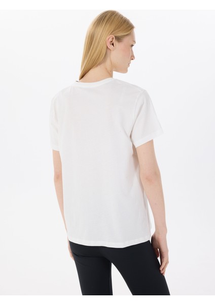 Yuvarlak Yaka Baskılı Ekru Kadın T-Shirt L5SL-TST5814 indirimleri