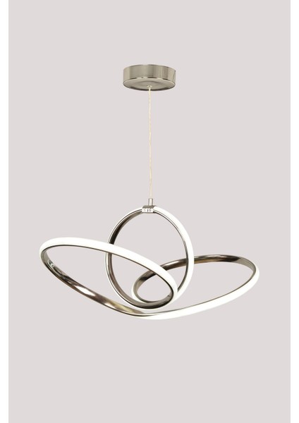 3 Renk Kumandalı Krom Led Avize, Oturma Odası Modern Aydınlatma