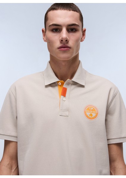 NP0A4ID3N1P1-E-CLANIS Ss Gri Relaxed Erkek T-Shirt