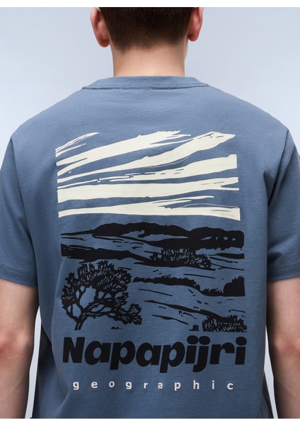 NP0A4ILXG1Y1-S-VIGNONI Back Ss Gri Relaxed Erkek T-Shirt modelleri