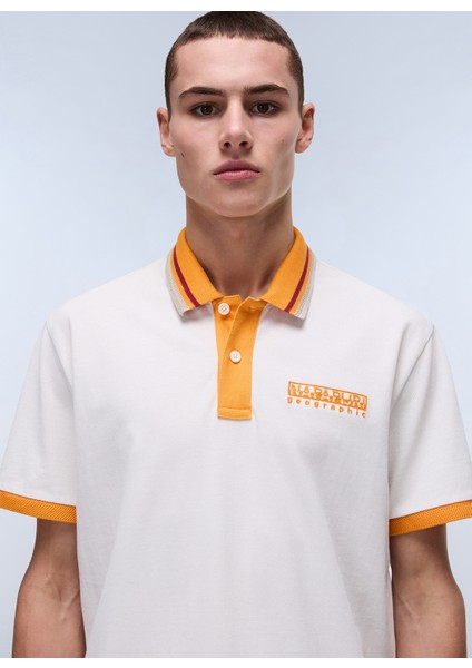 NP0A4ILYN1A1-E-MURLO Ss Beyaz Relaxed Erkek T-Shirt