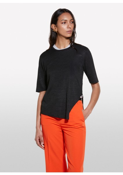 Bisiklet Yaka Regular Fit Siyah Kazak Kadın 101VM105Z modelleri