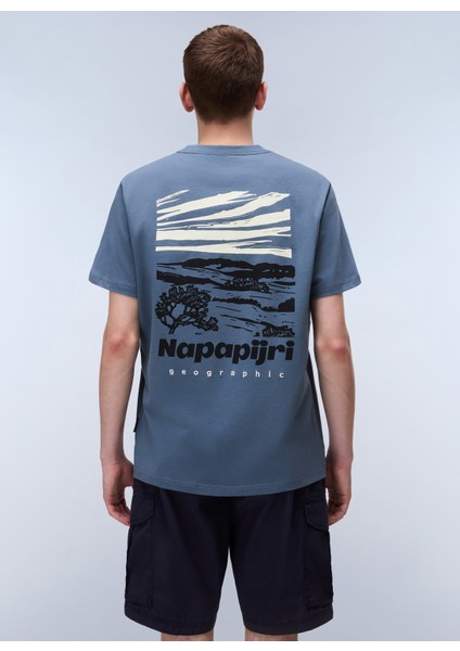NP0A4ILXG1Y1-S-VIGNONI Back Ss Gri Relaxed Erkek T-Shirt fırsatları