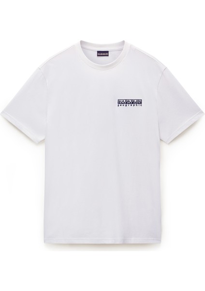 NP0A4ILX2061-S-VIGNONI Back Ss Beyaz Relaxed Erkek T-Shirt