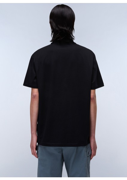 NP0A4IDC9411-E-SORANO Ss Siyah Relaxed Erkek T-Shirt