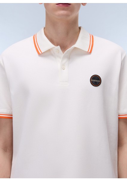 NP0A4ID5N1A1-E-MACAS Ss 1 Beyaz Relaxed Erkek T-Shirt