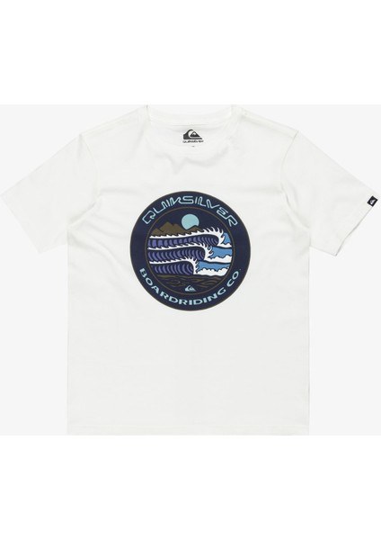 Düz Beyaz Erkek Çocuk T-Shirt EQBZT04836-EVO Three Seas Ss Yth