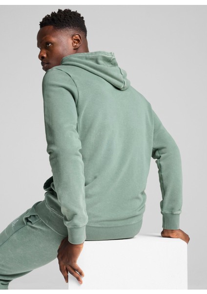 68464130 Puma Class Hoodie Yeşil Kapüşon Yaka Regular Fit Düz Erkek Sweatshırt
