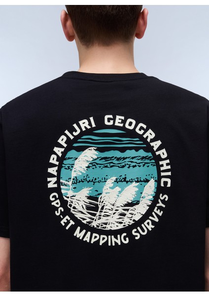 NP0A4ILX9411-S-VIGNONI Back Ss Siyah Relaxed Erkek T-Shirt modelleri