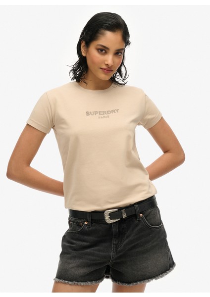Bisiklet Yaka Deve Tüyü Kadın T-Shirt W1011612A fiyatları