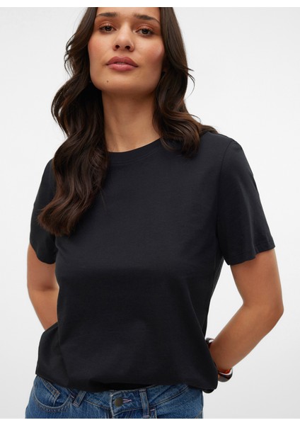 Bisiklet Yaka Siyah Kadın T-Shirt Vmpaulına Ss T-Shırt Jrs Noos fiyatları