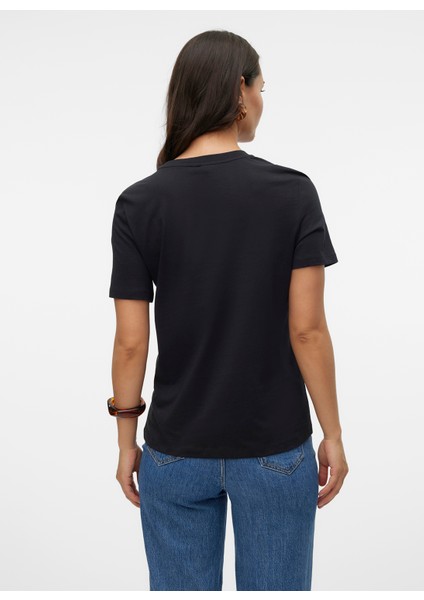 Bisiklet Yaka Siyah Kadın T-Shirt Vmpaulına Ss T-Shırt Jrs Noos fırsatları