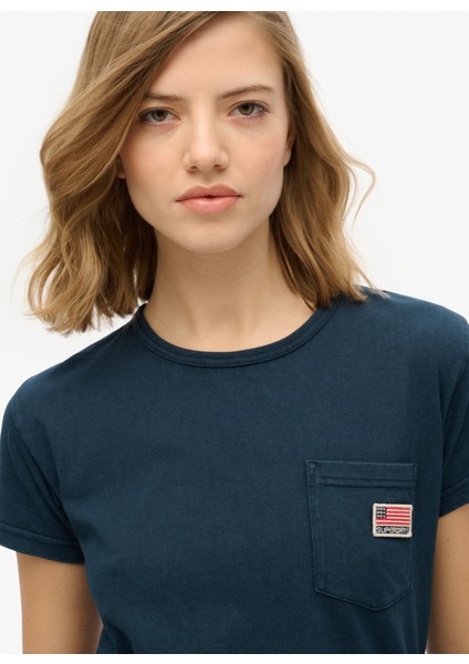 Bisiklet Yaka Lacivert Kadın T-Shirt W1011652A modelleri