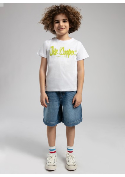 Baskılı Açık Beyaz Erkek Çocuk T-Shirt 252 Lcb 242002
