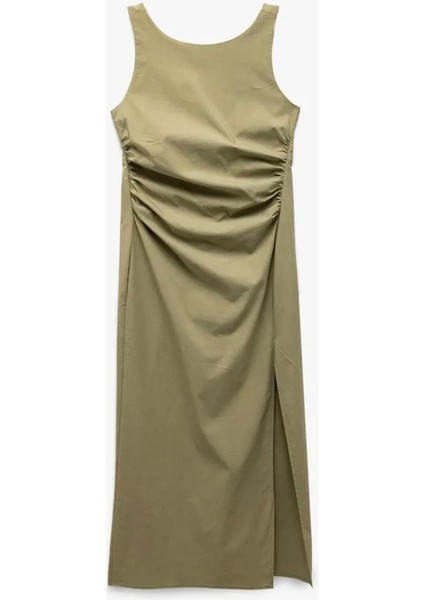 Bebe Yaka Haki Midi Kadın Elbise 5SAK80199EW modelleri