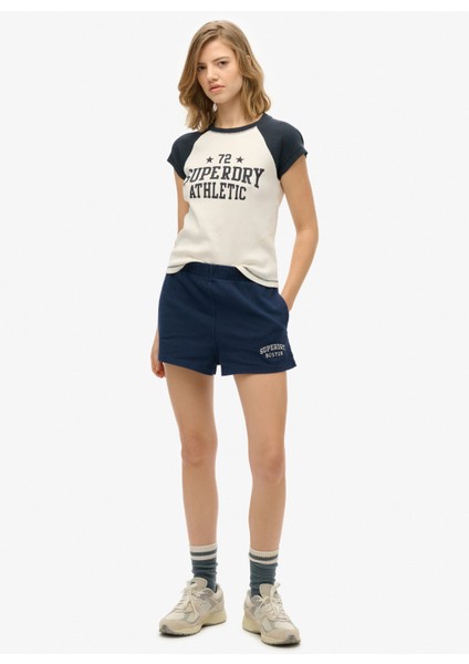 Bisiklet Yaka Koyu Beyaz Kadın T-Shirt W1011603A