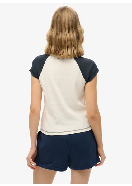 Bisiklet Yaka Koyu Beyaz Kadın T-Shirt W1011603A fırsatları