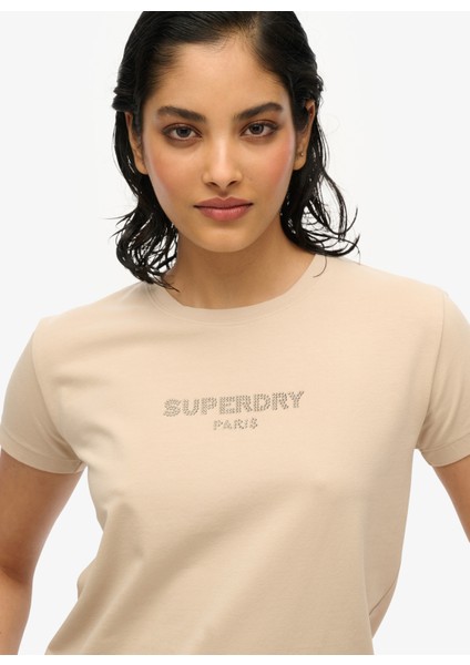 Bisiklet Yaka Deve Tüyü Kadın T-Shirt W1011612A modelleri