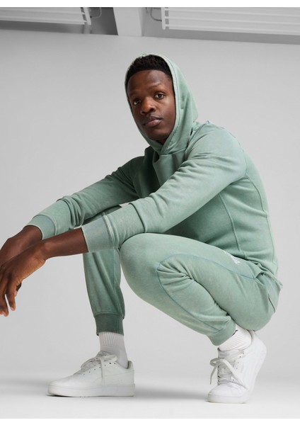 68464130 Puma Class Hoodie Yeşil Kapüşon Yaka Regular Fit Düz Erkek Sweatshırt