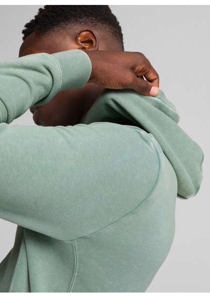 68464130 Puma Class Hoodie Yeşil Kapüşon Yaka Regular Fit Düz Erkek Sweatshırt