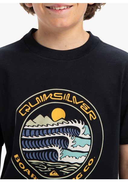 Düz Siyah Erkek Çocuk T-Shirt EQBZT04836-EVO Three Seas Ss Yth modelleri