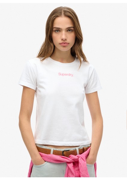 Bisiklet Yaka Beyaz Kadın T-Shirt W1011635A fiyatları