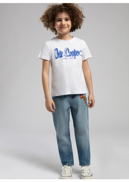 Baskılı Beyaz Erkek Çocuk T-Shirt 252 Lcb 242002
