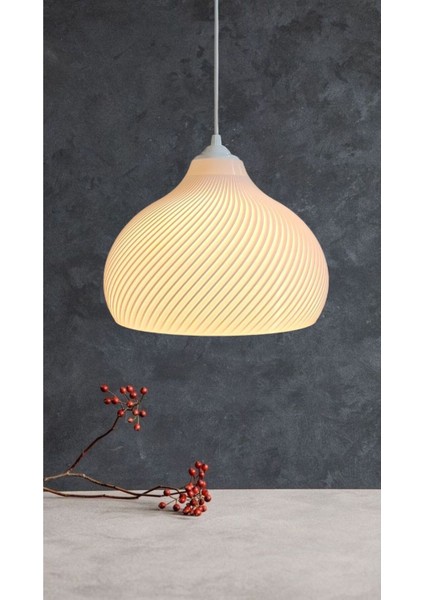 Modern beyaz tekli sarkıt avize, 25x70 cm, şık ve kullanışlı aydınlatma seçeneği