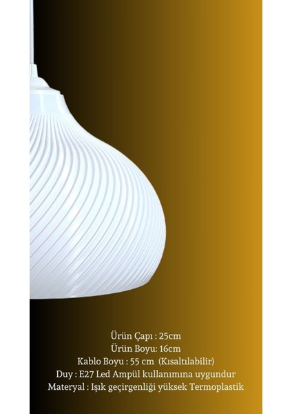 Modern beyaz tekli sarkıt avize, 25x70 cm, şık ve kullanışlı aydınlatma seçeneği indirimleri