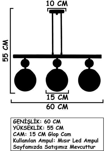Şık Siyah Gold Bal Camlı 3'lü Avize, modern tasarım ve estetik ile evinizi aydınlatın fırsatları