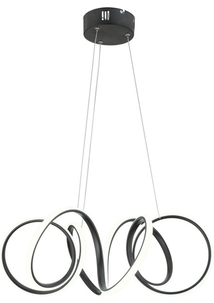 Şık Siyah Modern Sarkıt LED Avize, Beyaz Işık, Alüminyum Tasarım, 40x90 Boyut fiyatları