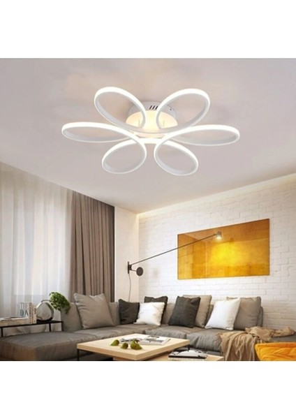 Papatya Model Plafonyer Modern LED Beyaz Işık Ultra Power LED Avize Salon Mutfak Oda Hol Ledli Aviz
