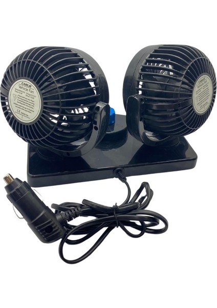 12V VANTİLATÖR (ÇAKMAK FİŞLİ) (TORPİDO ÜSTÜ) (ÇİFT FANLI)