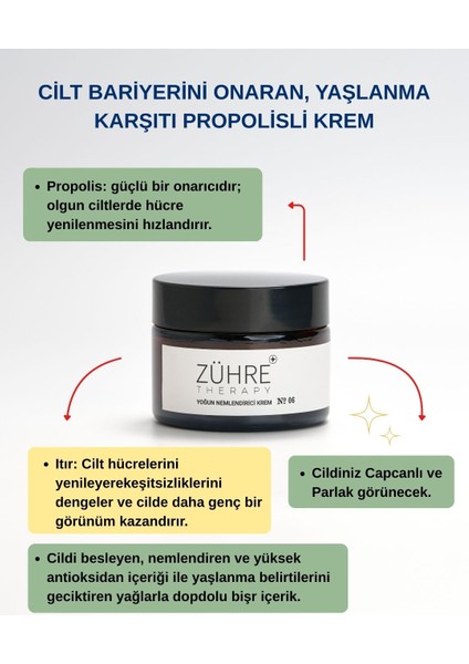 Propolisli Antioksidan Etkili Yoğun Nemlendirici Yağ Bazlı Krem No:6