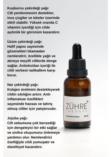 Antioksidan Serum Yağ Bazlı modelleri